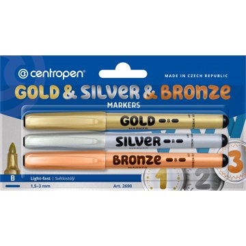 CENTROPEN 2690 arany, ezüst és bronz