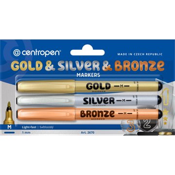 CENTROPEN 2670 arany, ezüst és bronz