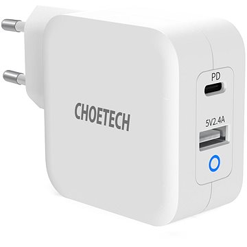 ChoeTech GaN Mini 65W Fast Charger fehér - Hálózati adapter