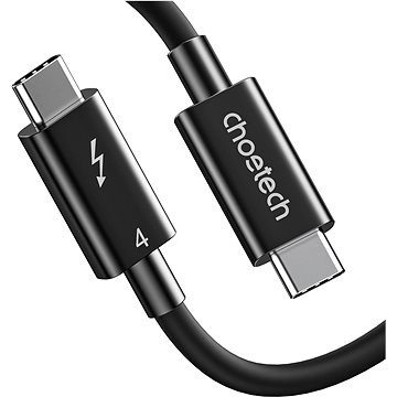 Choetech Thunderbolt 4 USB-C 40Gbps kábel 0,8 m fekete - Adatkábel