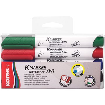KORES K-MARKER tábla- és flipchart marker készlet, 4 szín