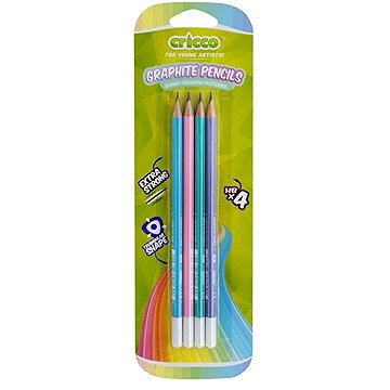 CRICCO HB, háromszög alakú, pasztell színek - 4 darabos csomagban