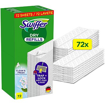 Swiffer Sweeper padló tisztító száraz kendő, 72 db