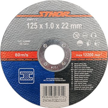Sthor fémvágó korong 125 x 22 x 1,0 mm