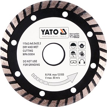 Yato gyémánt korong 115 x 22,2 x 2,4 mm turbó