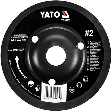 YATO Rotációs ráspoly, kúpos, 125 mm, 2. típus