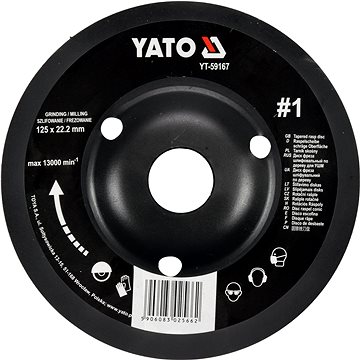 YATO Rotációs ráspoly, durva, 125 mm, 1. típus