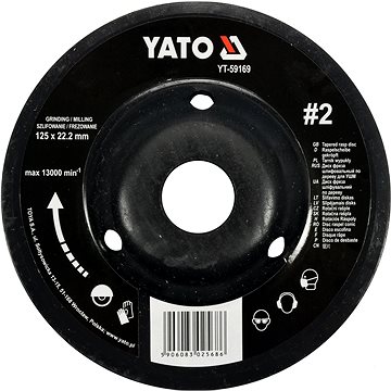 YATO Rotációs ráspoly, finom, 125 mm, 2. típus