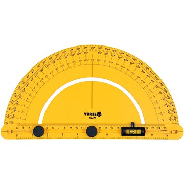 VOREL Szögmérő vízmértékkel 250 mm