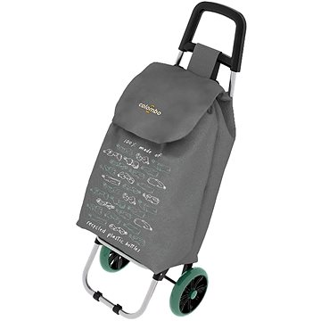 COLOMBO GREENWICH szürke bevásárlótáska kerekekkel, 40 l, teherbírása 25 kg