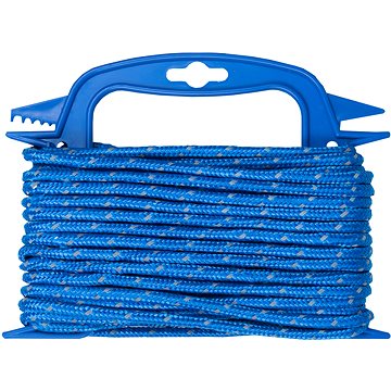 CONNEX PP fonott kötél, 16 szál, 4 mm × 20 m, fényvisszaverő kék színű, csévélt