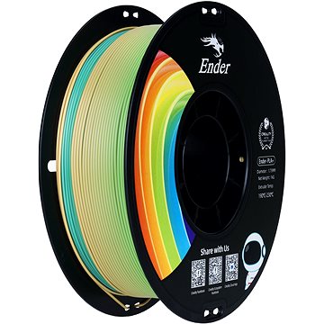 Creality 1,75mm PLA black neutral tray - 1kg, gradient