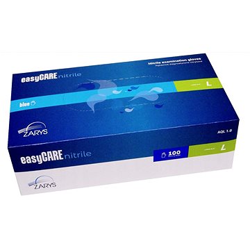 ZARYS easyCARE nitril, pormentes - kék L (csomag - 100 darab)