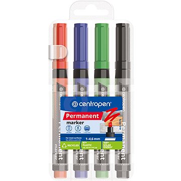 Centropen 8576/4 Tartós marker, tokban