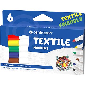Centropen 2739 Textilmarker, 6 db