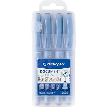 Centropen 2631/4 Dokumentum marker szett, tokban