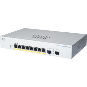 CISCO CBS220 Smart 8-port GE, PoE, Ext PS, 2x1G SFP