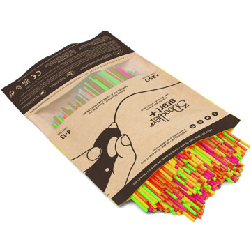 3Doodler ECO-PCL Start+ 3D toll utántöltő, 250 db, neon (piros, narancssárga, zöld, rózsaszín, sárga)