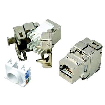 Datacom RJ45 STP CAT6, önmetsző, SILVER