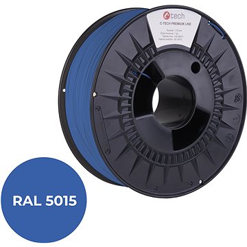 C-TECH PREMIUM LINE PETG 3D nyomtatószál, égkék RAL5015