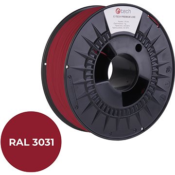 C-TECH PREMIUM LINE PETG 3D nyomtatószál, orientvörös RAL3031