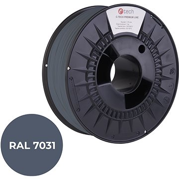 C-TECH PREMIUM LINE PETG 3D nyomtatószál, kékesszürke RAL7031