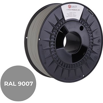 C-TECH PREMIUM LINE PETG 3D nyomtatószál, szürkealumínium RAL9007