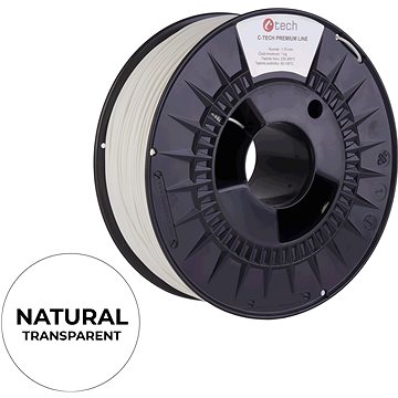 C-TECH PREMIUM LINE PETG 3D nyomtatószál, átlátszó