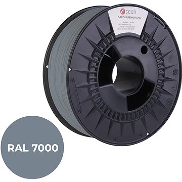 C-TECH PREMIUM LINE PETG 3D nyomtatószál, tündérszürke RAL7000
