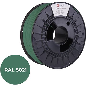 C-TECH PREMIUM LINE PETG 3D nyomtatószál, vízkék RAL5021