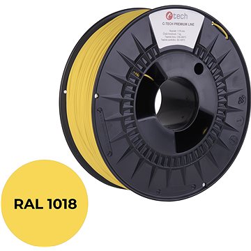 C-TECH PREMIUM LINE PETG 3D nyomtatószál, cinksárga RAL1018