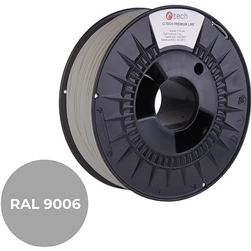 C-TECH PREMIUM LINE PLA 3D nyomtatószál, fehéralumínium RAL9006