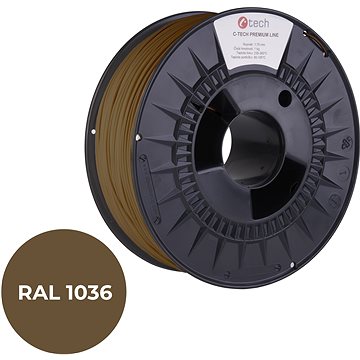 C-TECH PREMIUM LINE PLA 3D nyomtatószál, gyöngyházarany RAL1036