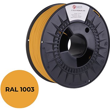 C-TECH PREMIUM LINE PLA 3D nyomtatószál, szignálsárga RAL1003