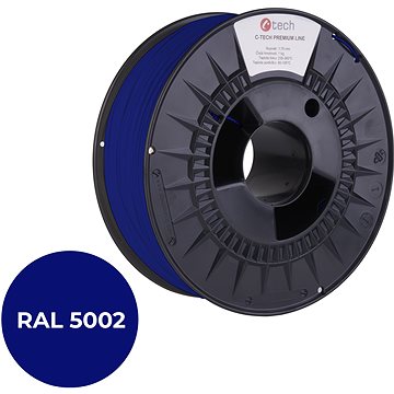 C-TECH PREMIUM LINE PLA 3D nyomtatószál, ultramarinkék RAL5002
