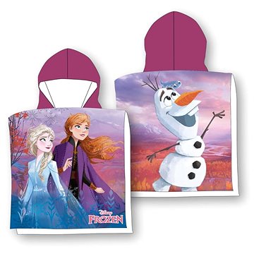 FARO Gyermek poncsó Jégvarázs - Anna Elsa Olaf 55/110 cm
