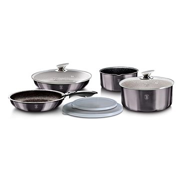 BERLINGERHAUS Carbon PRO Line, levehető fogantyúval, 9 darabos szett