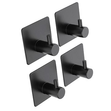 DuraHome 50653 öntapadós kampó 3M, CUTERVO, fekete, 4 darab