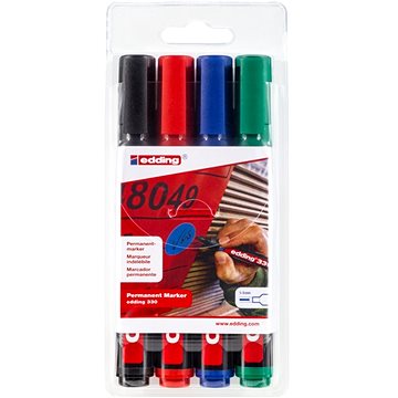 EDDING 330 tartós filctoll, 4 színből álló készlet
