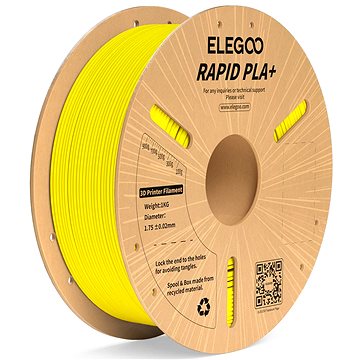 Elegoo RAPID PLA+ - 1,75mm, 1kg, Cardboard Spool, Yellow