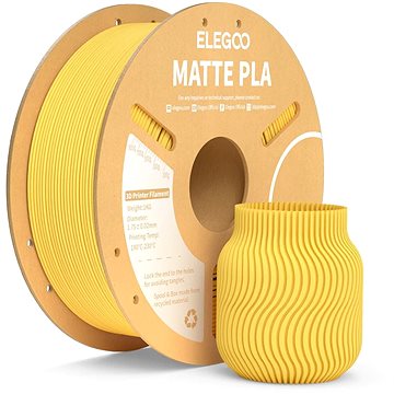 Elegoo PLA MATTE - 1,75mm, 1kg, Cardboard Spool, Sunshine Yellow