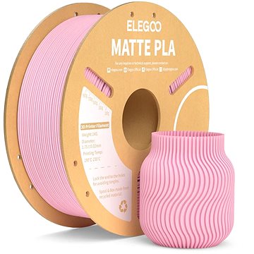 Elegoo PLA MATTE - 1,75mm, 1kg, Cardboard Spool, Sakura Pink