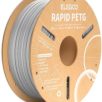 Elegoo RAPID PETG - 1,75mm, 1kg, Cardboard Spool, Silver