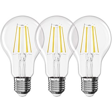 EMOS Filament A60, E27, 5,9 W (60 W), 806 lm, melegfehér, 3 db