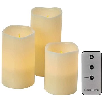 EMOS LED dekoráció - 3x viaszgyertya, 3x AAA, beltéri, vintage, időzítő