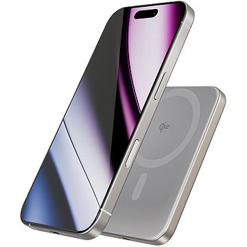 Epico UltraPack Qi2 Slim 5000mAh alumínium Mag+ vezeték nélküli powerbank EM51 – titán