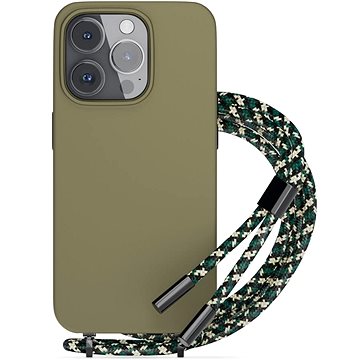 Epico iPhone 14 Plus szilikon zöld tok pánttal