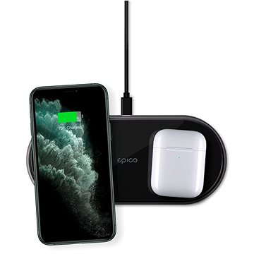 Epico Ultraslim Dual Wireless charger + 18 W Fast charger - Vezeték nélküli töltő