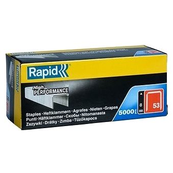 Rapid tűzőkapocs 53/8 mm, 5000 db, dobozban