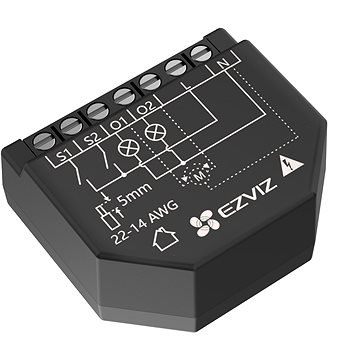 EZVIZ T36-R100-WM okos WiFi kapcsolómodul, 2 csatorna, fogyasztásmérés